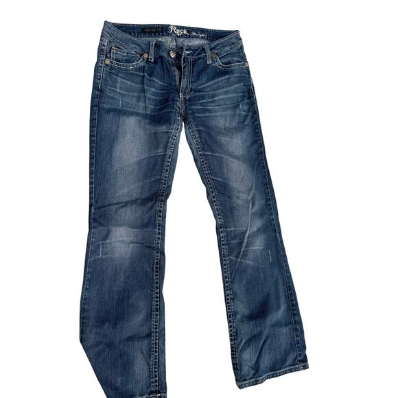 Wrangler Rock 47 Ultra Low Rise Bootcut Western Cowgirl Jeans Womens Size 7 x 32 - Picture 1 of 8